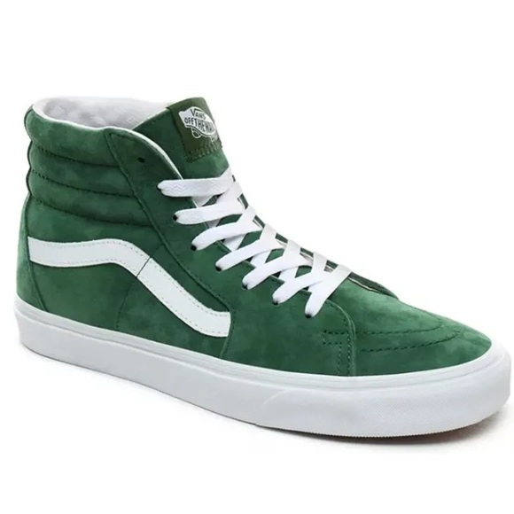 Vans Hi Tops green Vans lace up sneakers trendy geeen color Vans shoes women 9